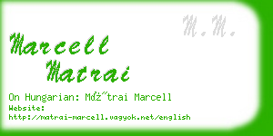 marcell matrai business card